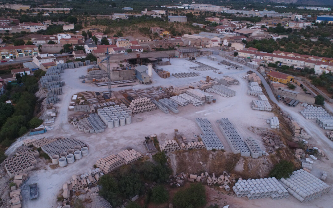 fábrica de prefabricados san blas a vista de pájaro